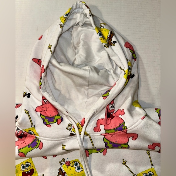Nickelodeon SpongeBob SquarePants And Patrick Hoodie Long sleeve Cropped Large - Picture 5 of 8